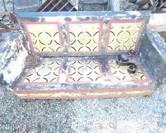 WROUGHT IRON PORCH GLIDER 