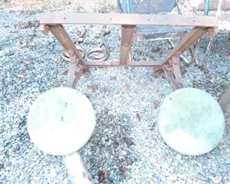 CAST IRON SODA SHOP/BAR STOOLS 