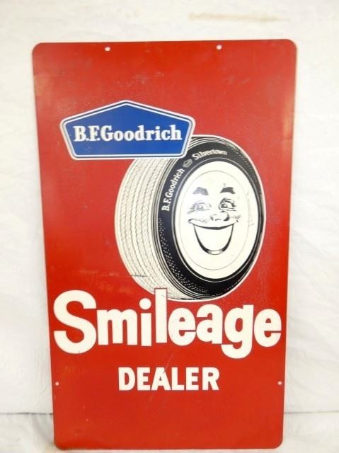 18X30 B.F GOODRICH SMILEAGE DEALER SIGN