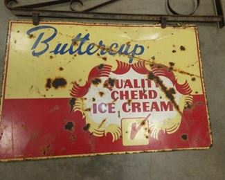 VIEW 2 PORC. BUTTERCUP ICE CREAM SIGN 