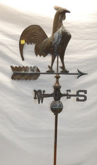 COPPER ROOSTER WEATHER VANE