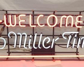 36X14 NEON WELCOME TO MILLER TIME