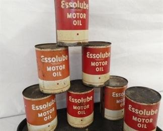 OLD STOCK ESSOLUBE MOTOR OIL CANS