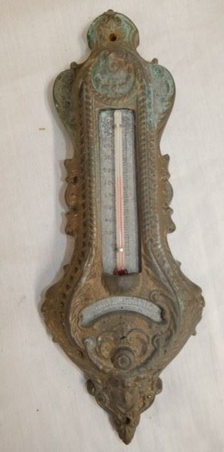 12IN CAST THERM/BAROMETER