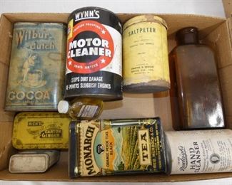 COUNTRY STORE BOTTLES./TINS