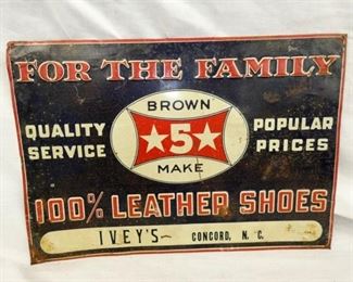 20X14 EMB. LEATHER SHOES SIGN