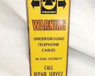 4X12 WARNING UNDERGROUND CABLES SIGN