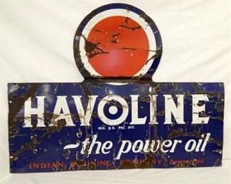 46X36 PORC. HAVOLINE MOTOR OIL SIGN 