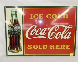 28X20 Coca Cola SOLD HERE SIGN