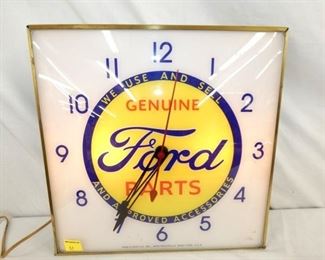 FORD PARTS LIGHTUP CLOCK