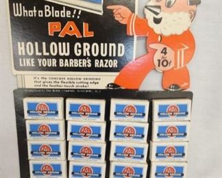 OLD STOCK BLADES DISPLAY W/ PRODUCT