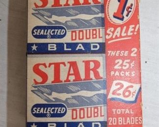 OLD STOCK STAR BLADES W/ PRODUCT