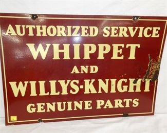 36X24 PORC. DS WILLYS KNIGHTS SIGN