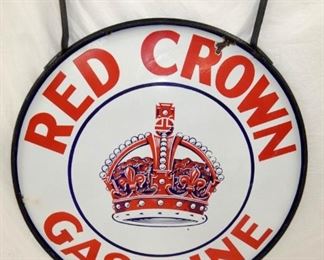 42IN PORC. DS RED CROWN W/ BAND