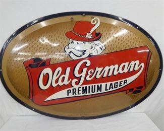 53X36 1957 OLD GERMAN LAGER BUBBLE SIGN