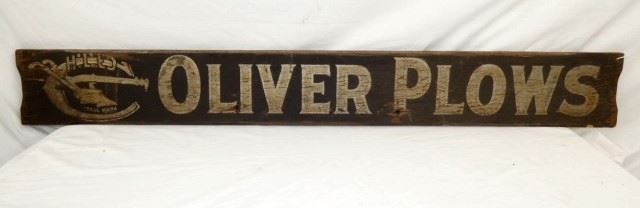 59X8 WOODEN OLIVER PLOWS FARM SIGN