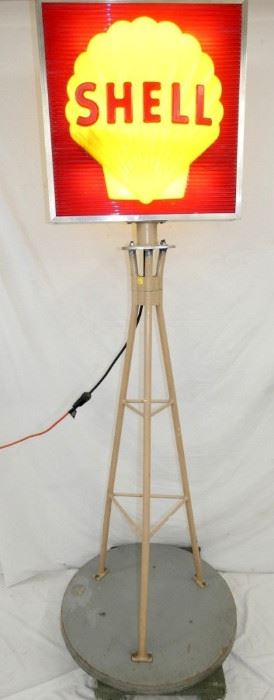 8FT. EMB. SHELL CAN STATION SIGN