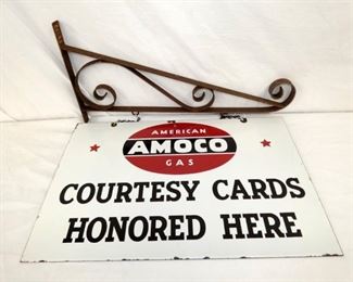 24X15 PORC. AMOCO SWINGER CARD SIGN