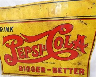 VIEW 3 RIGHTSIDE 48X36 PEPSI COLA SIGN 