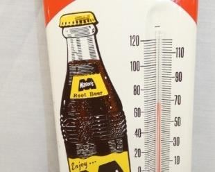 1968 MASON ROOT BEER THERMOMETER 5X16
