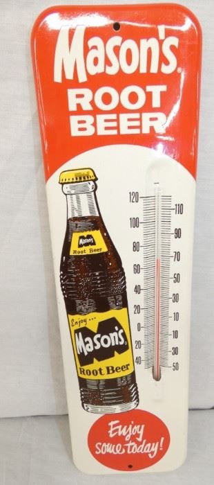 1968 MASON ROOT BEER THERMOMETER 5X16