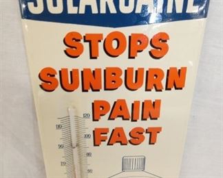 6X14 1962 SOLARCAINE LOTION THERMOMETER