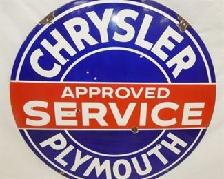 42IN PORC. DS CHRYSLER PLYMOUTH SIGN