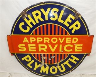 42IN PORC. CHRYSLER PYMOUTH SIGN