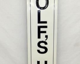 12X80 EMB. WOLFS HEAD VERTICAL SIGN