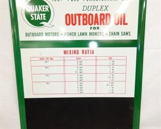 17X24 QUAKER STATE OUTBOARD SHOP SIGN
