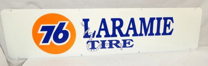 48X11 DS OLD STOCK 76 LARAMIE TIRE SIGN
