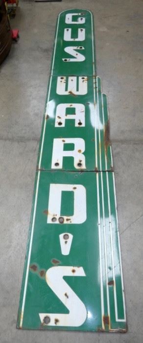 3PC. 16FT. PORC. GUS WARDS NEON SIGN