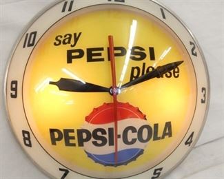PEPSI DOUBLE BUBBLE CLOCK