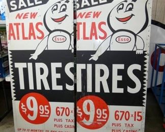 2PC. ATLAS TIRES STATION SIGNS