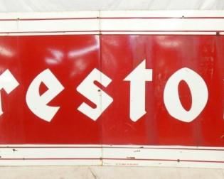 12FT.X48IN PORC. 2PC. FIRESTONE SIGN