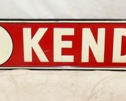 42X12 EMB. KENDALL OIL SIGN
