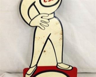VIEW 3 BOTTOM DIE CUT ESSO GIRL SIGN