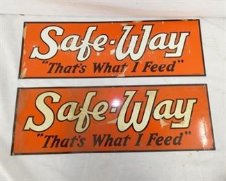 20X7 PAIR SAFEWAY FEED SIGNS