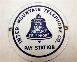 7IN PORC. TELEPHONE PAY STATION SIGN