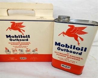 VIEW 3 RIGHTSIDE MOBILOIL CANS W/BOX
