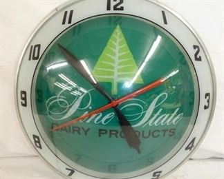 15IN PINE STATE DOUBLE BUBBLE CLOCK