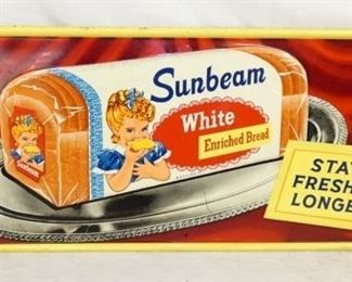 30X12 1960 SUNBEAM BREAD SIGN W/ LOAF
