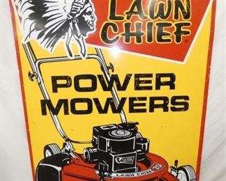 48X66 LAWN CHIEF MOWERS SIGN W/ CHIEF