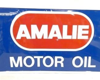 48X24 AMALIE MOTOR OIL EMB. SIGN 