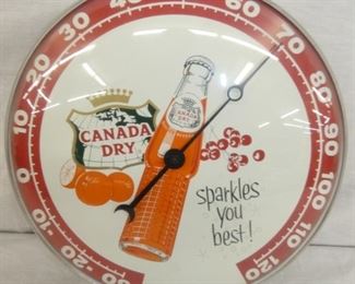 12IN. 1961 Canada Dry THERMOMETER