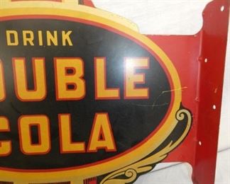 VIEW 6 1940 DOUBLE COLA FLANGE SIGN