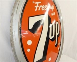 VIEW 3 LEFTSIDE CONVEX 1958 7-UP SIGN 