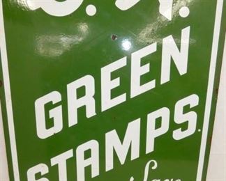 VIEW 2 CLOSE UP GREEN STAMPS SIGN