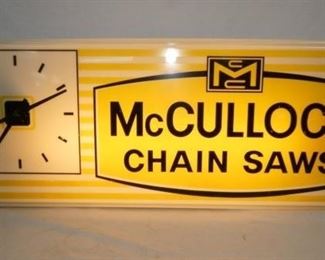 36X14 MCCULLOCH CHAINSAW LIGHTUP CLOCK 
