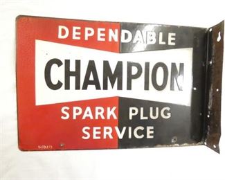 18X12 1951 PORC CHAMPION SPARKPLUG SIGN